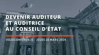 Devenir auditeur et auditrice au Conseil d'État