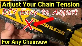 ✅ Как отрегулировать натяжение цепи на любой бензопиле ● DeWalt Ryobi Stihl Poulan Husqvarna WORX...