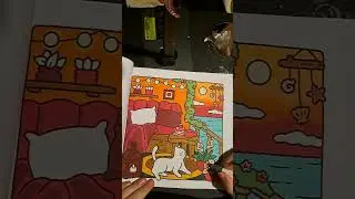 Cat Scene Colouring With Ohuhus