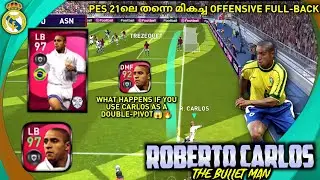 97 RATED ICONIC ROBERTO CARLOS HONEST REVIEW🔥THE BULLET MAN💥|| PES 21