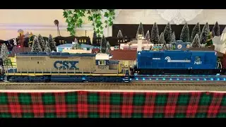 Running My New Atlas-O Premier CSX Engine, And Some Conrail