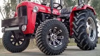 Modified Massey Ferguson TAFE 1035 tractor looks like Red ferrari