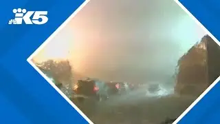 Dashcam catches lightning strike that caused power outage in SC