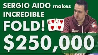 Sergio Aido Makes INCREDIBLE Fold in $250,000 Triton Poker Super High Roller Cash Game 2018