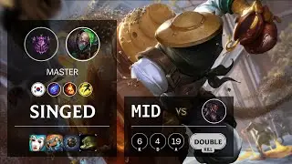 Singed Mid vs Lucian - KR Master Patch 10.22