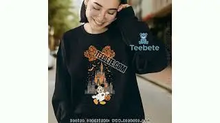 Mickey Mouse Ghost Costume Pumpkin Castle Disney Halloween Shirt