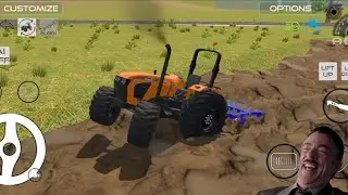 ইন্ডিয়ান tractor 🚜 funny gameplay video with defferent attachment 🧭🤣👍।। Biraj Gaming #tractorvideo 