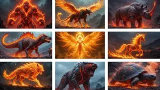 🔥 Unbelievable Animal Fusion Hybrids: Fire 🐉🔥 with Other Animal Species! 🦁🐍🔥