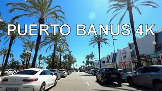 Puerto Banús - Marbella (Malaga, Andalucia, España) Conduciendo 4K Viaje en Coche