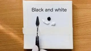 Black and White/Acrylic painting tutorial for beginners #101/ Black sea / Satisfy and Relaxing video