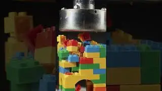 Toy Castle CRUMBLES Under Hydraulic Press! 🏰💥 (Oddly Satisfying)