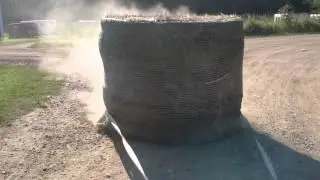 How to move a hay bale with a pickup