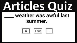 A An The No article Quiz | Article