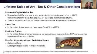 Art & Estate Planning - Session 1: Lifetime Planning and Art