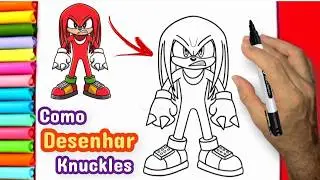Como DESENHAR o KNUCKLES do filme SONIC 2