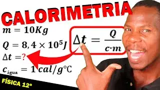 Calorimetria | Variação da Temperatura | Exercício Resolvido | @estevaomanueljoao