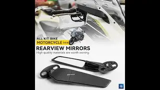 All Kit Body Motorcycle Adjustable Rotating Wind Wing Motorcycle Rearview Mirrors Aluminum Alloy Sid