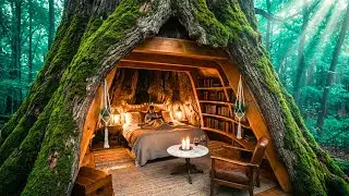 I Lived 7 Days Inside a Giant Tree Trunk (Silent Survival Build)