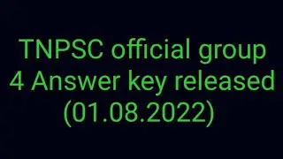 Tnpsc Group 4 Answer key pdf 01.08.2022| direct pdf link in description check out👇🏻👇🏻👇🏻