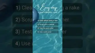 5 EASY Ways To Keep Your Pool Clean #shorts #poolfilter #poolhome