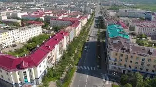 Полет над центром Магадана 2018