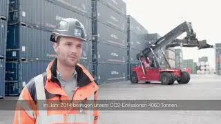 Kalmar Eco Reachstacker at Broekman Logistics in the Netherlands (German subtitles)
