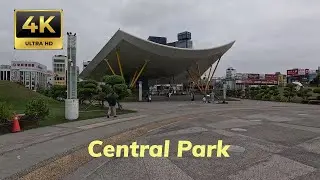 4K Walking Tour | Central Park Kaohsiung Taiwan | Urban Oasis & Cityscapes