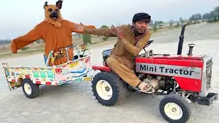 mini tractor wala aur dog 🐕 II nonstop funny comedy video 🤣😂 part 1