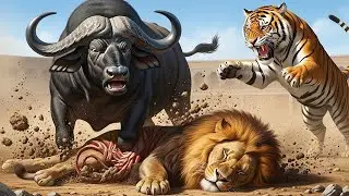 Wild Buffalo Kills Golden Lion, then Tiger King Avenges the Golden Lion! ⚔ The Ultimate Showdown