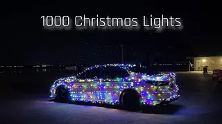Wrapped my car with 1000 Christmas lights!!