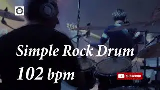 Simple Rock Drum Groove - 102 bpm - HQ
