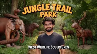 Jungle Trail Noida Tourist Spot 🌳 | Amazing Iron Animal Sculptures | RiderRameshKumar