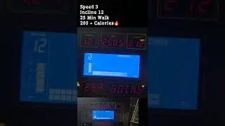 25 Min Walk | 12 Incline🔥 | 200+ Calories Burned Without Running! 😱#fatloss #walking #shorts