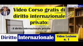 Diritto internazionale privato: Video Lezione n.1: Il diritto internazionale privato