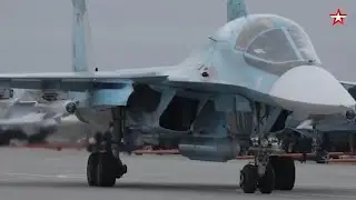 Russian MoD releases video showing Su-34 Bomber launching Kh-29 Air-to-ground Missile on Ukraine