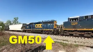 Former Golden GM50 GP40-2 on a Long CSX M514 in Ardmore, Tennessee
