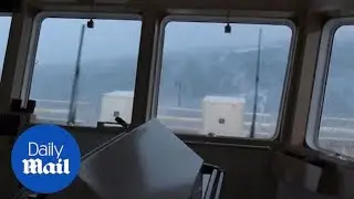 Ravaging storm brings massive waves off Great Britain's coast