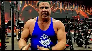 Keith Middlebrook the Real Iron Man, founder Reverse Aging Technologies working out in the Gym.