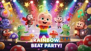 Rainbow Beat Party | Fun 3D Animated Dance Song for Kids 🌈🎶