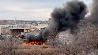 WATCH: A fire in south Oklahoma City causes heavy black smoke