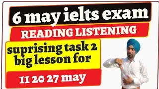big surprise 11 20 27 may exams reading answers Listening answers 6 may exam 6 may reading answers,