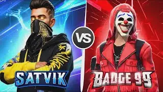 BADGE99 contra SATVIK: &iexcl;El duelo m&aacute;s &eacute;pico 1 vs 1 de Free Fire entre gigantes de YouTube!