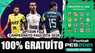 PES2021 - OPTION FILE DEDOG GAMES PAULIST&Atilde;O 2026 V1 ( PS4/PS5/PC) 100% Gratuito !