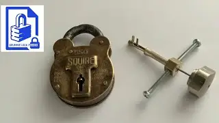 (131) Lock picking for Beginners  - Homemade DIY guide 2 in 1 tension tool for Squire lever Padlock