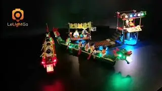 LeLightGo led light kit for LEGO 80103 Chinese Seasonal Set Dragon Boat Race