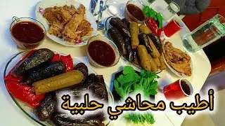 من المطبخ الحلبي أطيب محاشي عالأصول😋روتين كامل بالمطبخ ..رجعت البراد لمحلو