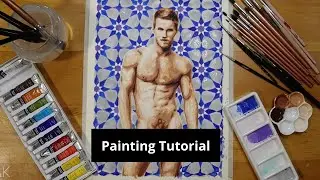 Painting Tutorial Time lapse Episode (116) #watercolorpainting #zakpopart