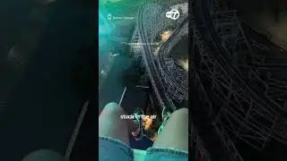 Terrifying view from 17 stories in the air as amusement park ride malfunctions