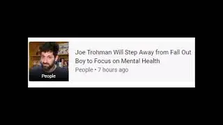 People Joe Trohman Will Step Away from Fall Out Boy to Focus on Mental Health