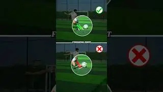 How to shoot FINISHING SHOT ⚽️.#football #footballskills #soccer #finishing #shots #shorts